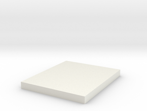 10x12x1cm Block Solid in White Natural Versatile Plastic