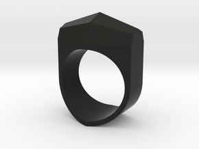 Octo Ring Size Medium in Black Natural Versatile Plastic