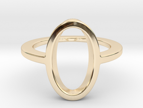 Oval Ring -size 8 in 14K Yellow Gold