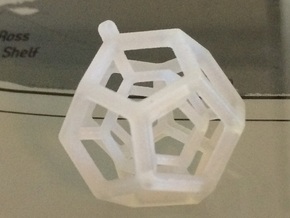 Double Dodecahedron in Tan Fine Detail Plastic