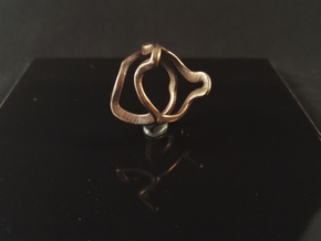 Mind generated ring - my idea of independence in Polished Bronze Steel: Medium