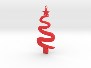 Christmas Tree Ornament in Red Processed Versatile Plastic