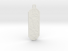 Symbols 2 by ~M. Keychain in White Natural Versatile Plastic
