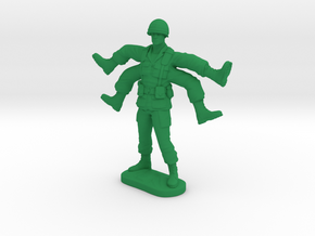 Foot Soldier | Weird Warrior | Mutant Army Man in Green Processed Versatile Plastic
