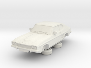1-64 Ford Capri Mk1 3L in White Natural Versatile Plastic