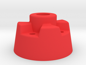 Desktop Base Lamp in Red Processed Versatile Plastic