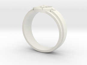 Reverse Flash Ring Size 10 in White Natural Versatile Plastic