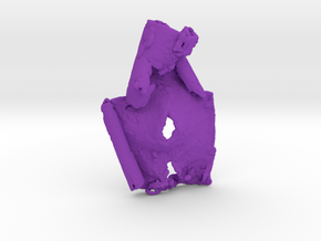 Bark Sculpture Pendant in Purple Processed Versatile Plastic