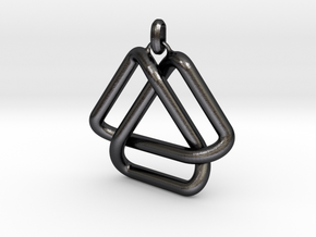 Escher Knot Pendant in Polished and Bronzed Black Steel