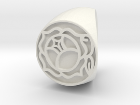 Utena Ring Size 6 in White Natural Versatile Plastic