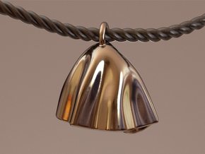 Hanging Pendant in Fine Detail Polished Silver