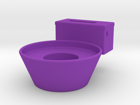 Toilet storage tube in Purple Processed Versatile Plastic