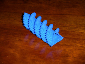Triangle Spiral in Blue Processed Versatile Plastic