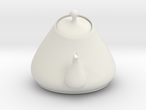 Nizaro T Pot Design01 in White Natural Versatile Plastic: Small