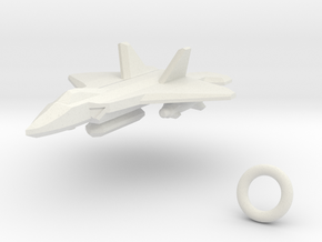 Plane in White Natural Versatile Plastic: Medium