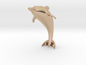 dolphin in 14k Rose Gold: Medium