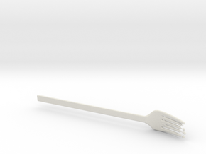 fork3 in White Natural Versatile Plastic: Small