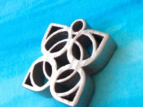 Flower Pendant in Polished Nickel Steel