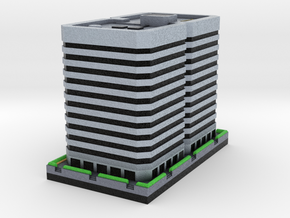Chicago 80s Style Office Building 3 x 4 in Full Color Sandstone