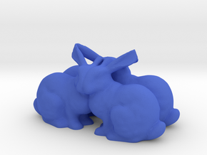 Qaudriple Bunny in Blue Processed Versatile Plastic