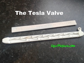 Tesla Valve in White Processed Versatile Plastic
