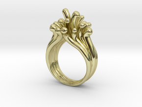 Water and Fire Ring  in 18k Gold Plated Brass: 6.25 / 52.125