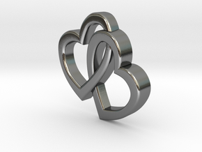 One Love Pendant in Polished Silver