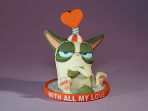 My Grumpy Valentine Custom Message in Full Color Sandstone