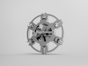 A Radial Engine in White Natural Versatile Plastic