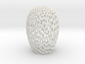 Alien Egg Shell in White Natural Versatile Plastic: Medium