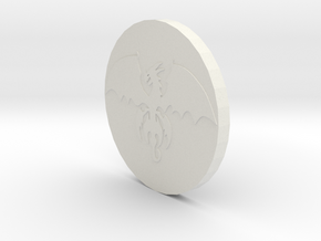 Dragon Coin in White Natural Versatile Plastic