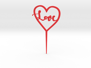 Love inside Heart Cake Topper in Red Processed Versatile Plastic