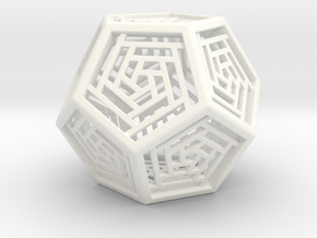 Dodecahedron Lattice in White Processed Versatile Plastic