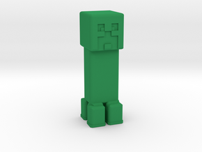 Minecraft Creeper in Green Processed Versatile Plastic: Extra Small