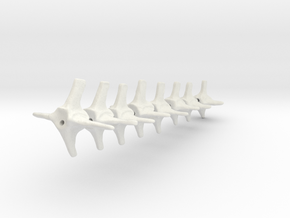 Komodo Spine Tail Links Part3 1:5 Scale in White Natural Versatile Plastic