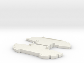 2 X EMD Fuel Tank Middle Sections in White Natural Versatile Plastic: 1:64 - S