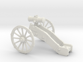 AF French Howitzer 7 Years War 28mm in White Natural Versatile Plastic