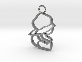 Top & Tail Silver Sitting Baby Figure in Polished Silver