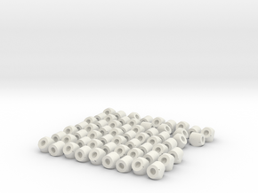 Globe Knot Connectors in White Natural Versatile Plastic