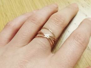 Ring 'Interconnected' / size 5 in Natural Bronze
