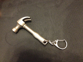 Hammer Key Chain in Polished Bronzed Silver Steel