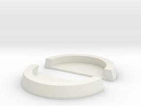 25mm to 32mm Cut Ring with Base in White Natural Versatile Plastic