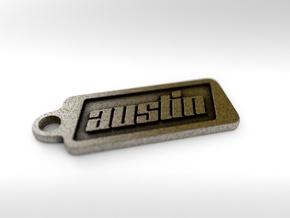 Austin, Texas Keychain in Polished Bronze Steel