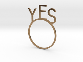 YES [LetteRing© Serie] in Natural Brass