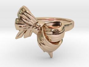 Bow Ring Deluxe S8 in 14k Rose Gold Plated Brass