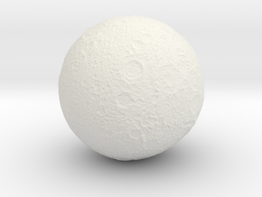Moon Ball in White Natural Versatile Plastic