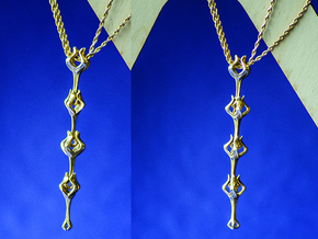 Flora x1 Pendant in Polished Brass (Interlocking Parts)