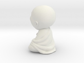 Sleeping laziness Buddha statue in White Natural Versatile Plastic