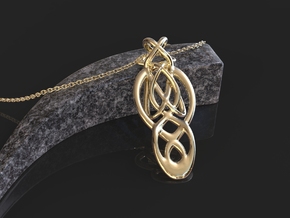 Infinity pendant knot in 18k Gold Plated Brass