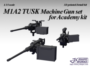 1/16 M1A2 Tusk Machine Gun set in White Natural Versatile Plastic